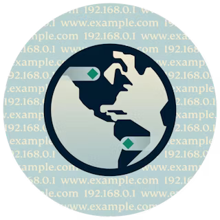 Globo terráqueo mostrando a las Américas con DNS y URL de páginas web en el fondo.